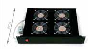 19'' horiz.vent.j.4xVent.-220V/92W termost.2U čierna