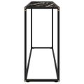 vidaXL Konzolový stolík čierny 120x35x75 cm tvrdené sklo