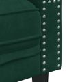 VidaXL Chesterfield Pohovka Tmavozelená zamatová