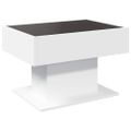 vidaXL Konferenčný stolík s LED biely 70x50x45 cm kompozitné drevo