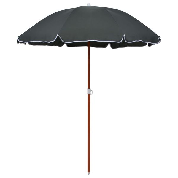 vidaXL Záhradný slnečník, oceľová tyč 180 cm, antracitový