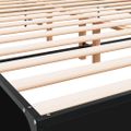vidaXL Posteľný rám čierny 120x200 cm kompozitné drevo a kov