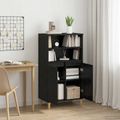 vidaXL Highboard Čierny dub 60 x 36 x 110 cm Kompozitné drevo