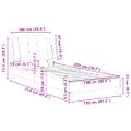 vidaXL Rám postele bez matraca Zadar kapučínový 100x200 cm umelá koža