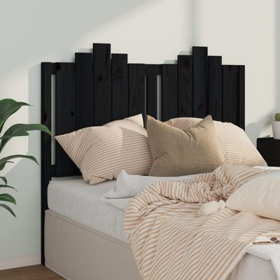 vidaXL Čelo postele čierne 126x4x110 cm masívna borovica
