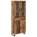 vidaXL Highboard 2 ks Staré drevo 69,5 x 34 x 180 cm Kompozitné drevo