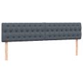 vidaXL Posteľný rám boxspring s matracom a LED tmavosivý 180x210 cm zamat