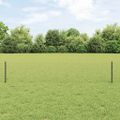 vidaXL Hexagonálny plot s stĺpom 10 x 0,4 m PVC potiahnutá oceľ Sivá