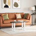 vidaXL Nohy na konferenčný stolík, biele, 2 ks, 38 x (42-43) cm, oceľové