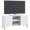 vidaXL TV skrinka Biela 102 x 34,5 x 50 cm Kompozitné drevo