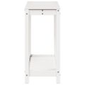 vidaXL Stôl na presádzanie s policou biely 108x35x75 cm borovica