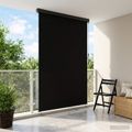 vidaXL Roleta Čierna 100 x 250 cm Textil a hliník