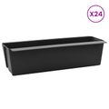 vidaXL Kvetinové boxy pre euro palety 24 ks Čierna 36 x 13,5 x 9,5 cm