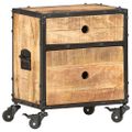 vidaXL Nočný stolík 40x30x50 cm surové masívne mangovníkové drevo