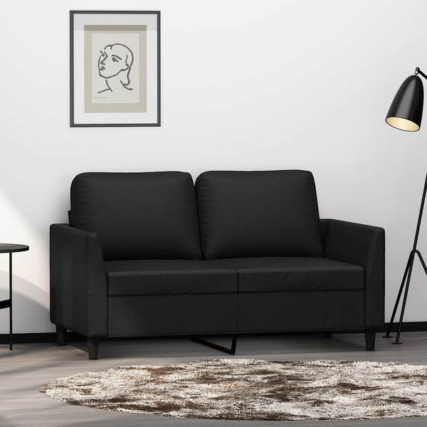 vidaXL 2-miestna pohovka čierna 120 cm umelá koža