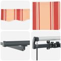 vidaXL Sklopná markíza Žltá a oranžová 300 x 250 cm Tkanina a hliník