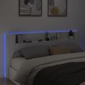 vidaXL Skrinka na čelo postele s LED biela 220x16,5x103,5 cm