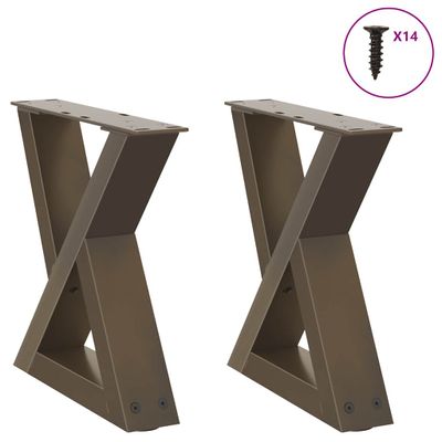vidaXL Nohy konferenčného stolíka 2 ks, prírodná oceľ, 40 x (30-31,3) cm, oceľ