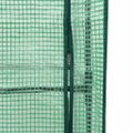 vidaXL Záhon s krytom na skleník ratanový vzhľad 120x40x123 cm