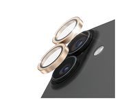 PanzerGlass Hoops Apple iPhone 17/16/16 Plus trblietavo zlaté ochranné krúžky pre šošovky fotoaparátu