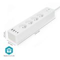 Predlžovací kábel NEDIS WIFIP313EWT SmartLife /2m/Wi-Fi/16A/3680W/4xzásuvka/