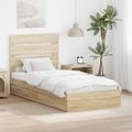 vidaXL Úložná posteľ Sonoma dub 100 x 200 cm Kompozitné drevo