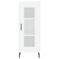 vidaXL Komoda biela 34,5x34x90 cm spracované drevo