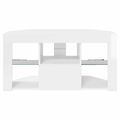 vidaXL Rohový LED TV kabinet 100 x 40 x 50 cm Vysoko lesklá biela