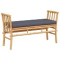 vidaXL Záhradná lavička 2 -Seater 110 x 38 x 65 cm Bambus Hnedá