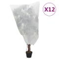 vidaXL Flísové kryty na rastliny so šnúrkou 12 ks 70 g/m² 0,8x0,8 m