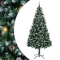 vidaXL Umelý vianočný stromček Zelená 240 cm PVC a Oceľ a Plast
