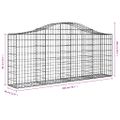 vidaXL Oblúkové gabionové koše 8 ks 200x30x80/100cm pozinkované železo