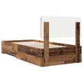 vidaXL Rám postele Staré drevo 90 x 200 cm Kompozitné drevo