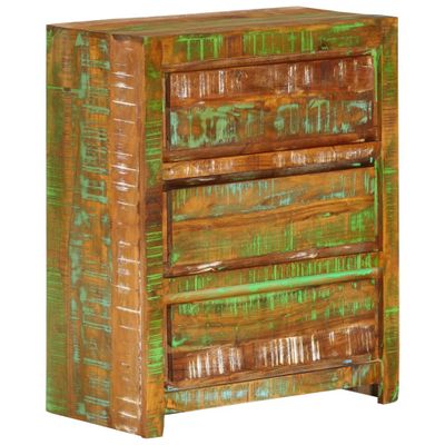 vidaXL Zásuvková skrinka viacfarebná 60x33x75 cm recyklovaný masív