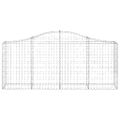 vidaXL Oblúkové gabionové koše 13ks 200x30x80/100cm pozinkované železo