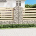 vidaXL Oblúkový gabionový kôš 100x30x220/240 cm pozinkované železo