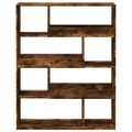vidaXL Knižnica dymový dub 100x33x125,5 cm kompozitné drevo