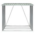 vidaXL Záhradná kôlňa na drevo z galvanizovanej ocele 163x83x154 cm zelená