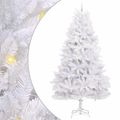 vidaXL Umelý Sklápací Vianočný Stromček Biela 300 cm PVC a oceľ