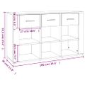 vidaXL Komoda hnedý dub 100x30x59,5 cm spracované drevo