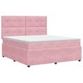 vidaXL Posteľ boxspring s matracom Ružová 180 x 200 cm Zamat
