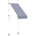 vidaXL Ručne zaťahovacia markíza 100 cm modro-biele pásiky