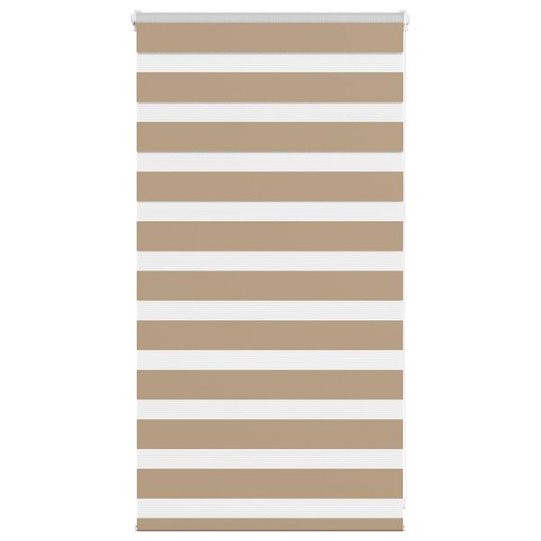vidaXL Zebrová roleta pieskovo hnedá 85x100 cm šírka látky 80,9 cm polyester