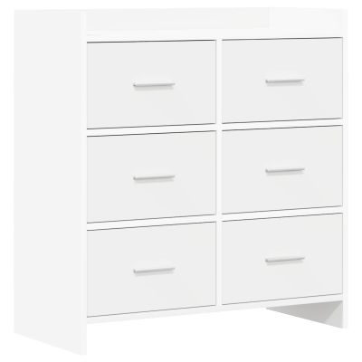 vidaXL Servírovacia skriňa Biela 75 x 33 x 80 cm Kompozitné drevo