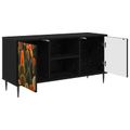 vidaXL TV skrinka ZAANDAM 102 x 33 x 51 cm Čierny dub Kompozitné drevo