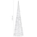 vidaXL Akrylové dekoratívne pyramídové LED svetlo kužeľ modré 120 cm