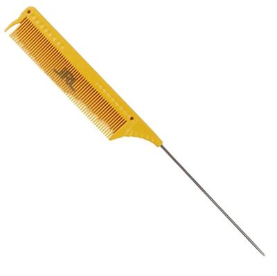 Profesionálny tupírovací hrebeň JRL Pin tail comb J102 - žltý