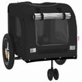 vidaXL Vozík za bicykel pre domáce zvieratá Čierna 125 x 53 x 54 cm