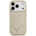 Puzdro Guess Glitter Triangle Logo MagSafe pre iPhone 17 Pro zlaté