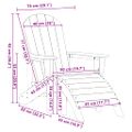 vidaXL Adirondack stolička Biela HDPE